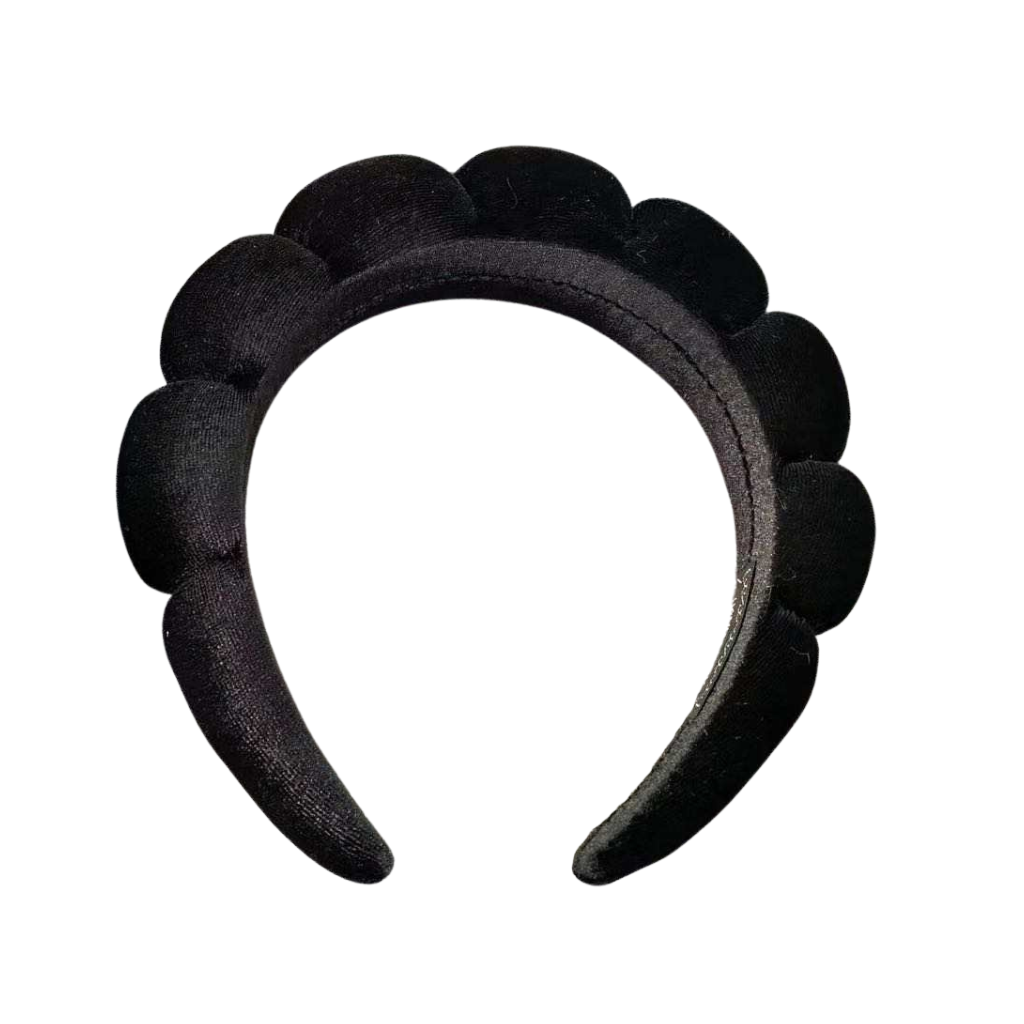 Black Spa Headband for Curls and Locs