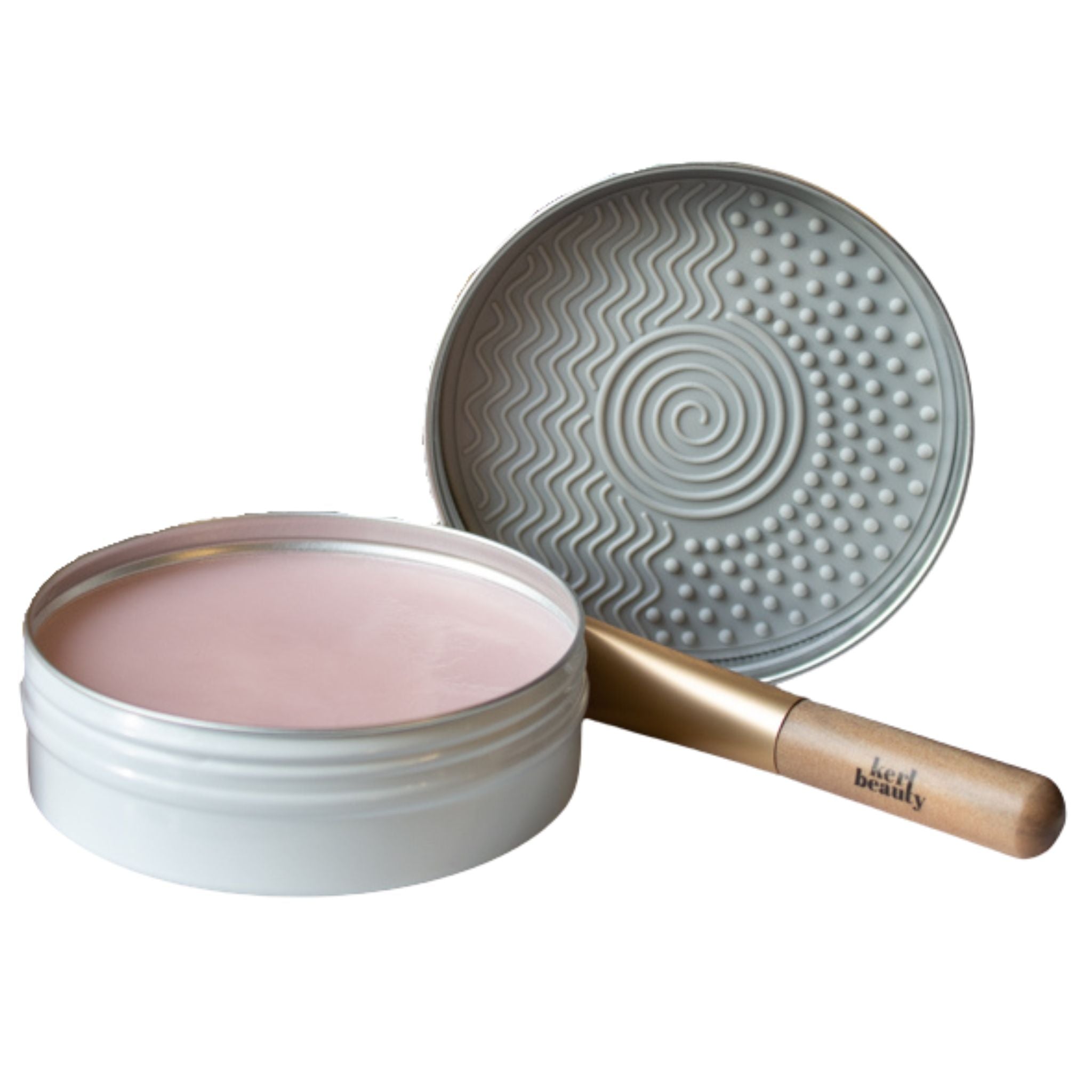 Makeup Brush and Beauty Blender Sponge Solid Cleanser with Silicone Tray